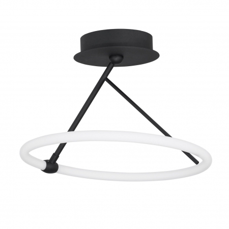 Promotii - Plafoniera moderna cerc LED Loch Ø38 cm, stil minimalist alb cu negru, 9892162 - Novaluce