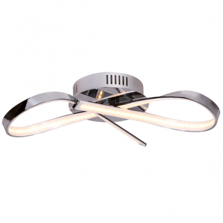 Plafoniere LED - Plafoniera moderna crom iluminare LED Suria 45x14x15 cm metal/acril, C0099 - Maxlight