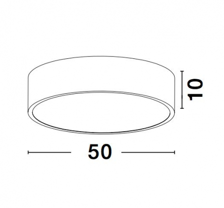 Plafoniera moderna rotunda LED alba/gri Gonca Ø40/50 cm, aluminiu & acril, 7165201 - Novaluce [5]