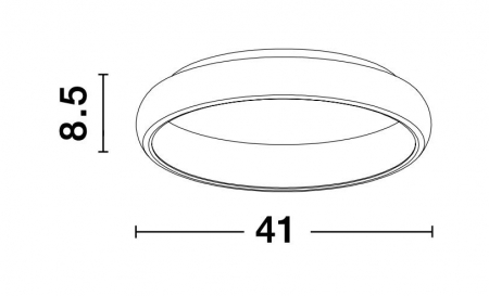 Plafoniera moderna rotunda LED dimabila Idalia diverse dimensiuni, neagra/gri/maro/alba, 8105616 - Novaluce [5]