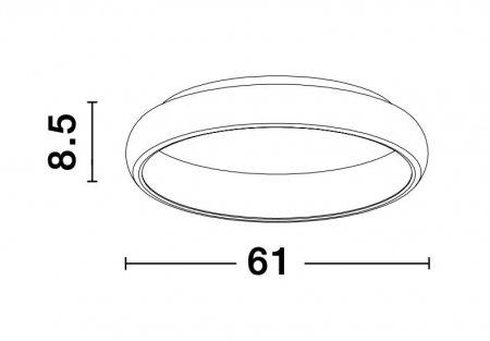 Plafoniera moderna rotunda LED dimabila Idalia diverse dimensiuni, neagra/gri/maro/alba, 8105616 - Novaluce [14]