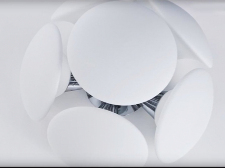 Plafoniera moderna semi-rotunda Rosalva 50x50 cm 5 becuri, sticla/metal crom, AZ 0345 - Azzardo [2]