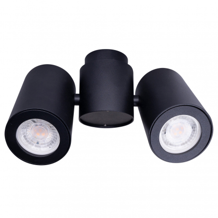 Produse - Spot negru aplicat 2 surse de lumina ajustabile Margo 21x15 cm din metal, C0114 - Maxlight