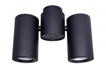 Spot negru aplicat 2 surse de lumina ajustabile Margo 21x15 cm din metal, C0114 - Maxlight [1]