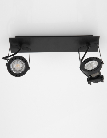 Plafoniera neagra liniara Pontus, din metal, cu 2/4 spoturi ajustabile, 9155102 - Novaluce [1]