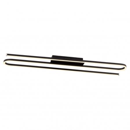 Plafoniere LED - Plafoniera neagra minimalista iluminare LED Kerr 87x17x6 cm metal/acril, C0148 - Maxlight
