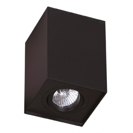 Spoturi si becuri - Spot negru patrat ajustabil Rafi 9,5x9,5x12,5 cm din metal, C0071 - Maxlight