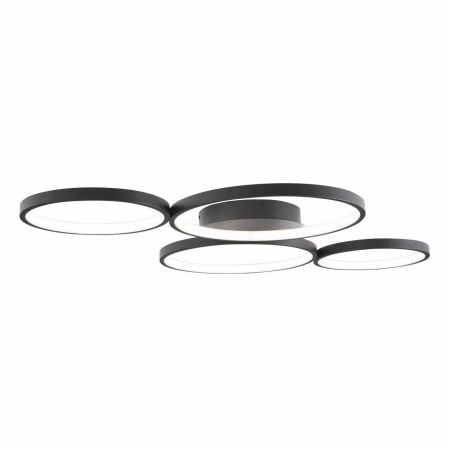 Plafoniere LED - Plafoniera neagra Vela LED 95x65 cm metal, C0200 - Maxlight