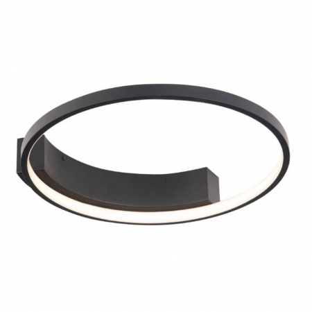 Plafoniere LED - Plafoniera neagra Vela LED, rotunda, 60x60 cm, design minimalist, C0198 - Maxlight