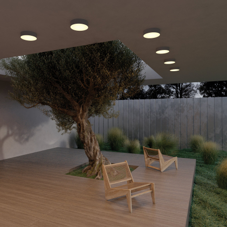 Plafoniera pentru exterior LED Zon O431CL-L30B3K, 30W, 2200lm, lumina calda, IP65, neagra, Maytoni [1]