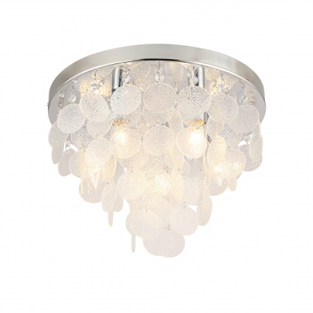 Plafoniere LED - Plafoniera alba rotunda moderna PARDO Ø40 cm sticla/metal, 003064-011591 - Zumaline