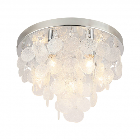 Plafoniere LED - Plafoniera alba rotunda moderna PARDO Ø55 cm sticla/metal, 003064-011590 - Zumaline