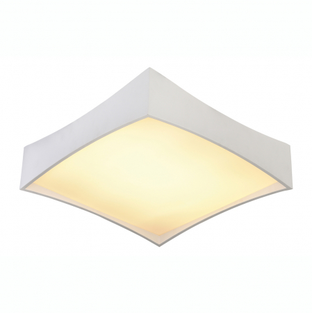 Plafoniere LED - Plafoniera patrata alba dimabila LED Negen 50x50 cm design modern, otel/acril, AZ 2625 - Azzardo