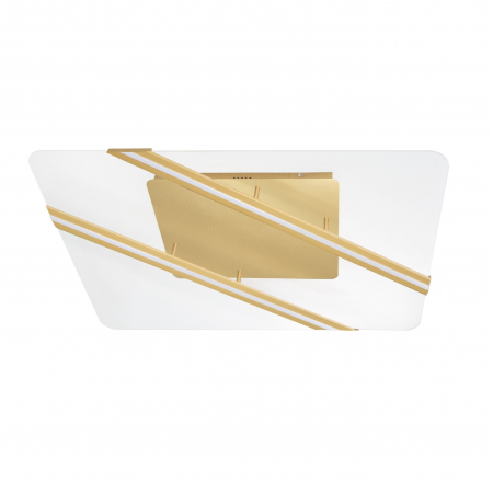 Promotii - Plafoniera patrata aurie Souma 95 cm, iluminare LED 96W, design modern lux, 9545296 - Novaluce