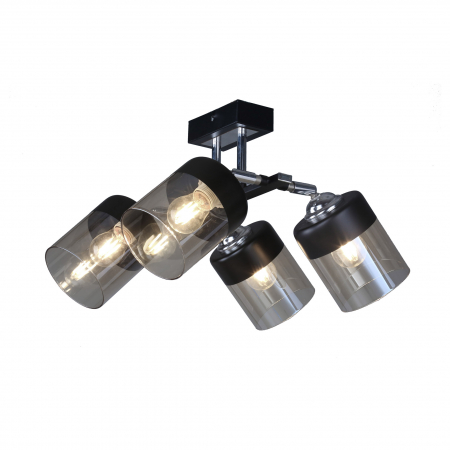 Promotii - Plafoniera neagra 4 becuri PORTO design modern, 003064-016831 - Zumaline