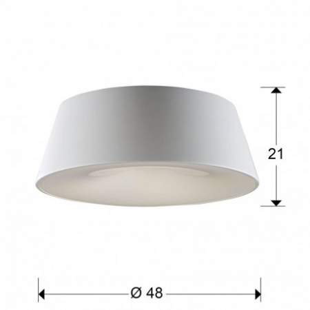 Plafoniera premium rotunda alba Aspen metal, Ø 48 cm, din metal, 198533 - Schuller [1]