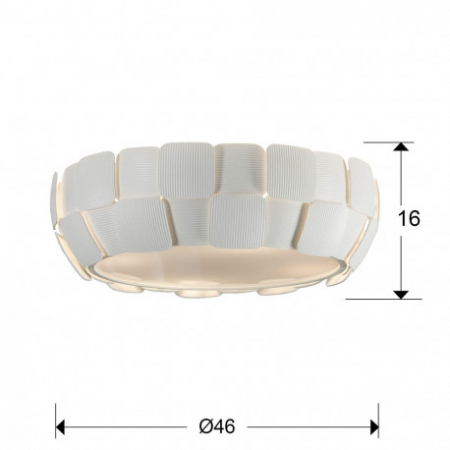 Plafoniera premium rotunda alba Nandi Ø 46 cm placute policarbonat, 124011 - Schuller [1]