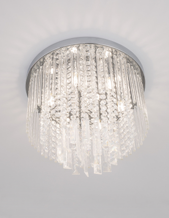 Plafoniera premium rotunda eleganta Akio, Ø 35 cm, baza metal cu elemente din sticla, 9180892 - Novaluce [2]