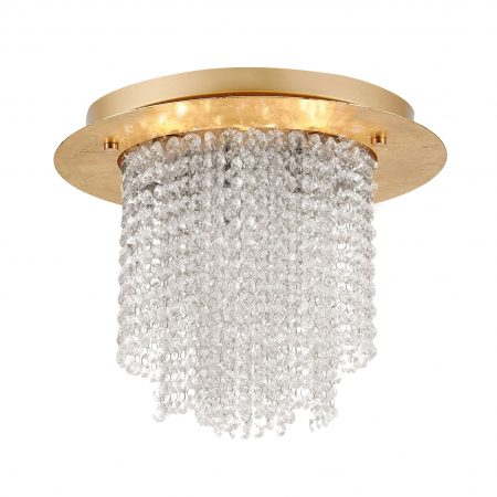 Promotii - Plafoniera premium rotunda eleganta aurie/argintie Carli, Ø 40 cm, baza metal cu elemente din sticla, 9361081 - Novaluce