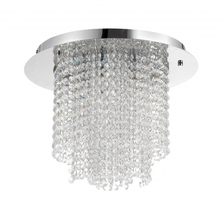 Plafoniera premium rotunda eleganta aurie/argintie Carli, Ø 40 cm, baza metal cu elemente din sticla, 9361082 - Novaluce [0]