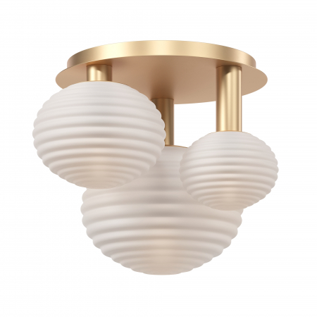 Plafoniere LED - Plafoniera Reels MOD268CL-03G, 3xE27, alba+cupru, IP20, Maytoni