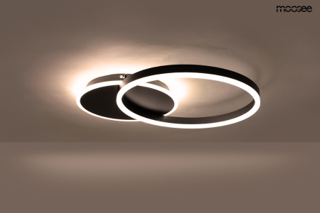 Plafonieră Rings 2 55x40x7,5 cm, Negru - Moosee [2]