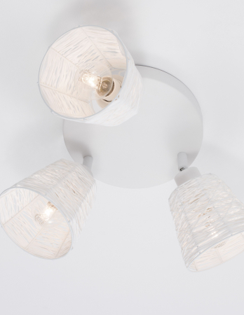 Plafoniera rotunda alba ajustabila cu 3 surse de lumina Dipa, din metal, 9155423 - Novaluce [4]