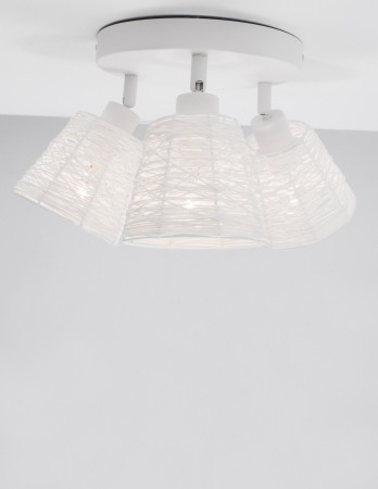 Plafoniera rotunda alba ajustabila cu 3 surse de lumina Dipa, din metal, 9155423 - Novaluce [2]
