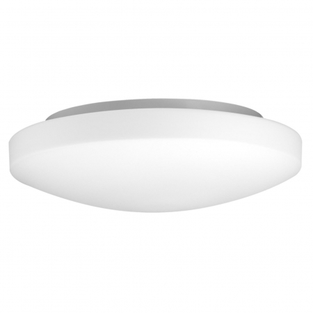 Promotii - Plafoniera rotunda alba Fenna, diverse dimensiuni, abajur sticla, baza metalica, 6100521 - Novaluce