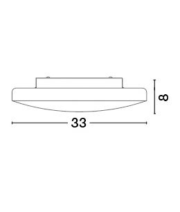 Plafoniera rotunda alba Fenna, diverse dimensiuni, abajur sticla, baza metalica, 6100521 - Novaluce [4]