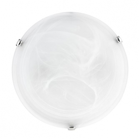 Plafoniere LED - Plafoniera rotunda alba Laur Ø 30/40 cm din sticla, 605801 - Novaluce