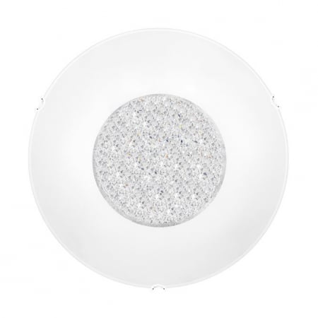 Promotii - Plafoniera rotunda alba Malita din sticla cu cristale, diverse dimensiuni, 6311801 - Novaluce