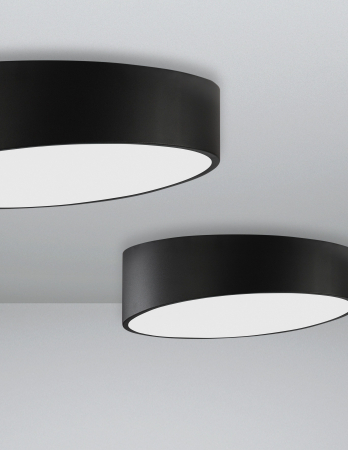 Plafoniera rotunda alba/neagra in unghi Linos Ø40/50 cm, metal si acril, 9111261 - Novaluce [4]