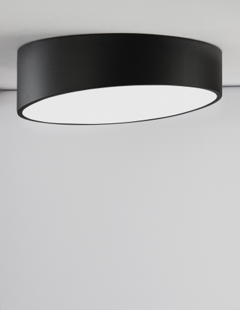 Plafoniera rotunda alba/neagra in unghi Linos Ø40/50 cm, metal si acril, 9111261 - Novaluce [1]