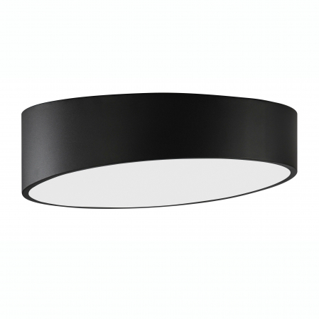 Plafoniere LED - Plafoniera rotunda alba/neagra in unghi Linos Ø40/50 cm, metal si acril, 9111261 - Novaluce