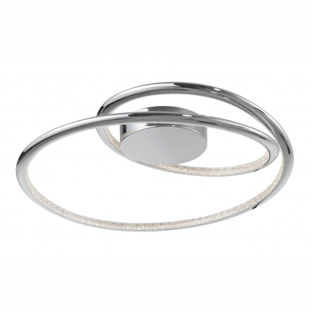 Plafoniere LED - Plafoniera rotunda crom cu cristale Arisha 50 cm, iluminare LED, design modern lux, 81007201 - Novaluce