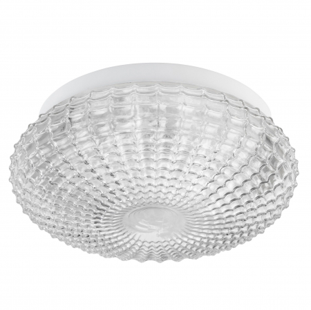 Plafoniera rotunda crom/transparenta/alba Booker, abajur sticla, baza metal, 9738256 - Novaluce [15]
