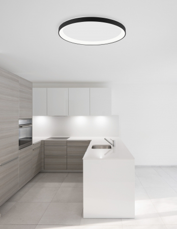 Plafoniera rotunda dimabila LED alba/neagra Naye 38/48/58 cm, design minimalist, 9853671 - Novaluce [9]