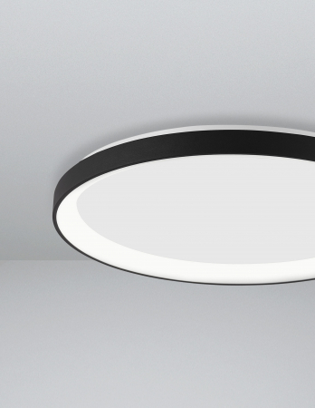 Plafoniera rotunda dimabila LED alba/neagra Naye 38/48/58 cm, design minimalist, 9853671 - Novaluce [8]