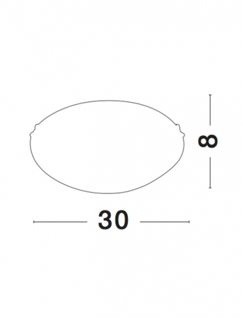 Plafoniera rotunda Dipa Ø 30/40 cm, din sticla transparenta si alba structurata, 702202 - Novaluce [2]