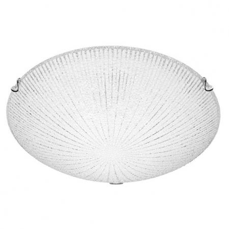Plafoniera rotunda Dipa Ø 30/40 cm, din sticla transparenta si alba structurata, 702202 - Novaluce [5]