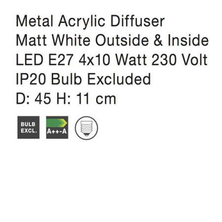 Plafoniera rotunda diverse culori Dima Ø 45/50 cm, din metal, 550406 - Novaluce [8]