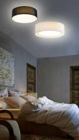 Plafoniera rotunda Istam Ø 50/60 cm, material textil gri/negru/alb, design modern, AZ 3330 - Azzardo [8]