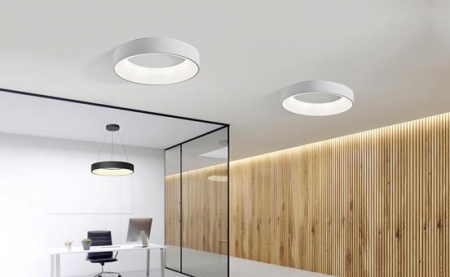 Plafoniera rotunda LED dimabila alba/neagra/gri Ivay Ø 45/78 cm, design modern, AZ 3433 - Azzardo [3]