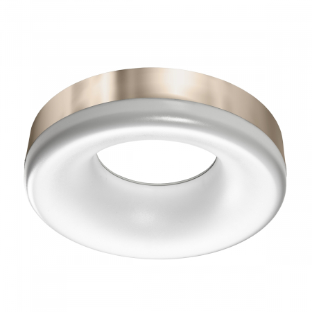 Plafoniera/aplica rotunda LED Fanni Ø 37 cm, alba/niche satinat/crom, design modern, AZ 2946 - Azzardo [0]