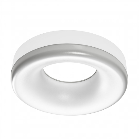 Plafoniere LED - Plafoniera/aplica rotunda LED Fanni Ø 37 cm, alba/niche satinat/crom, design modern, AZ 2945 - Azzardo