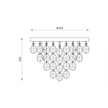 Plafoniera alba rotunda moderna PARDO Ø40 cm sticla/metal, 003064-011591 - Zumaline [2]