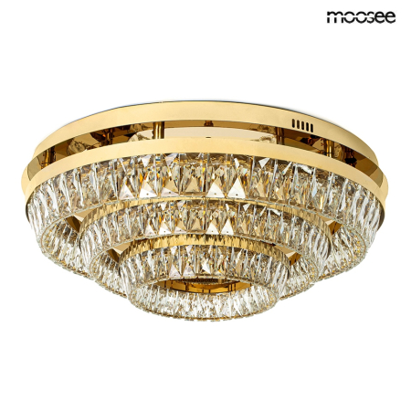 Produse - Plafonieră Savoy 3, Metal și Cristale Auriu - Moosee