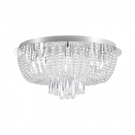 Plafoniere LED - Plafoniera glam rotunda cristale SENSI Ø55 cm sticla transparenta, design clasic, 003064-011588 - Zumaline