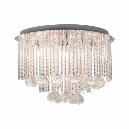 Promotii - Plafoniera rotunda cu cristale SITANO Ø40 cm stil glam, 003064-016647 - Zumaline